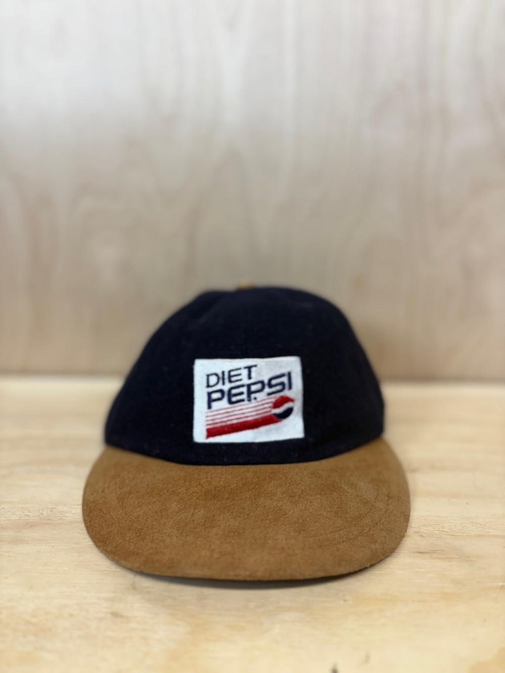 Diet Pepsi Logo Cap - Black & Brown Suede Brim
